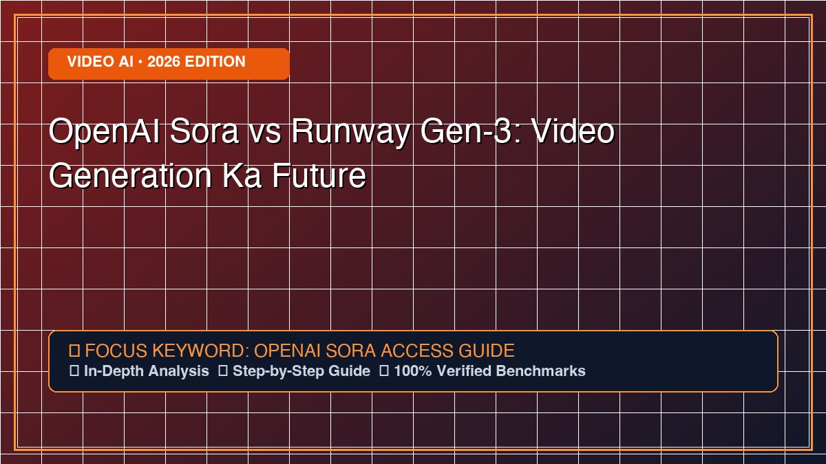 OpenAI Sora vs Runway Gen-3: Video Generation Ka Future